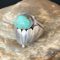 Native American Men's Navajo Green Royston Turquoise Ring | Sterling Silver | Sz 11 | 13857