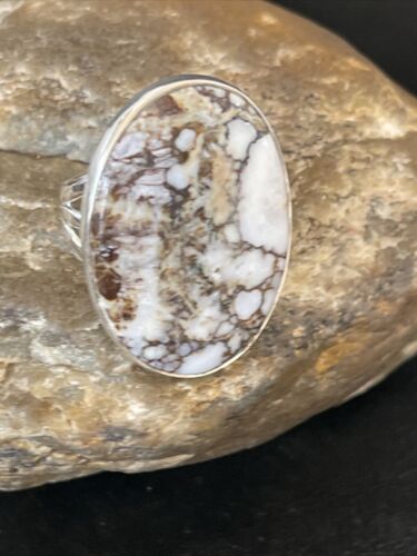 Navajo Wild Horse Turquoise Ring | Sterling Silver | Sz 9 | Authentic Native American Handmade | 10289