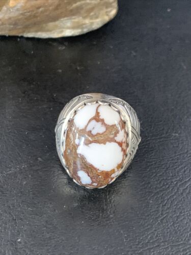 Southwestern Men's Wild Horse Turquoise Ring | Sterling Silver | Sz 8.5 | 13776