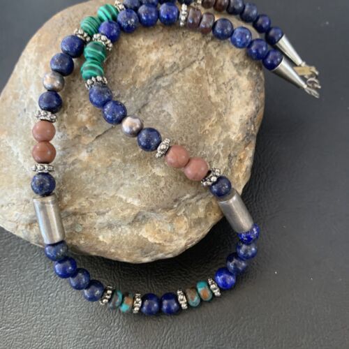 Authentic Tommy Singer Necklace | Blue Lapis Turquoise | Sterling Silver | 15" | 10392