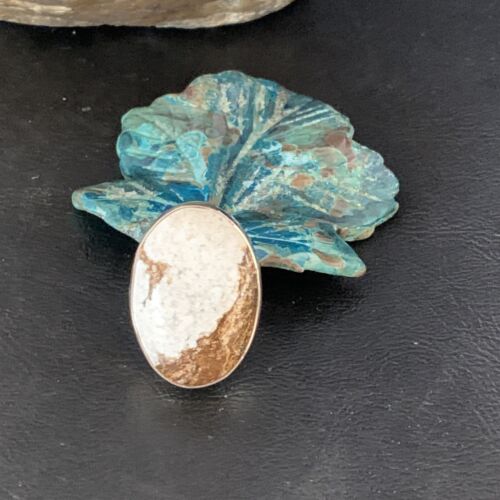 Native American Women's Wild Horse Turquoise Ring | Sz 8 | Sterling Silver | 14025