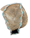 Sterling Silver Necklace with Spiderweb Turquoise & Opal Inlay Pendant | 16" | 01427