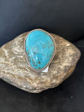 Sterling Silver Blue Kingman Turquoise Ring | Sz 9 | 00125