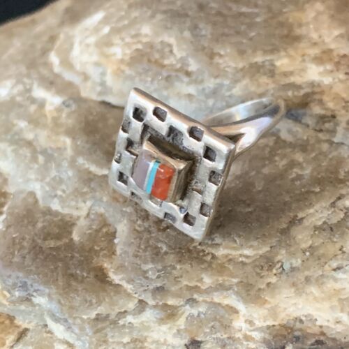 Native American Women's Navajo Sugilite Spiny Oyster Inlay Ring | Sz 6.5 | 13128