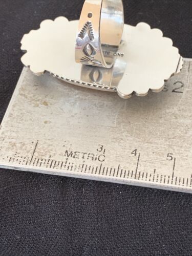 Southwestern Women's Navajo Spiny Oyster Ring | Sterling Silver | Sz 11.5 | Authentic Native American Handmade | 01001