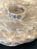 Native American Navajo Stamped Sterling Silver Pueblo Ring | Sz 7 | 11979