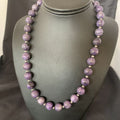 Navajo Purple Charoite Necklace | Sterling Silver | 20" | Authentic Native American Handmade | 11961