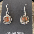 Navajo Spiny Oyster Earrings | Sterling Silver | Minimalist Native American Handmade | 12831