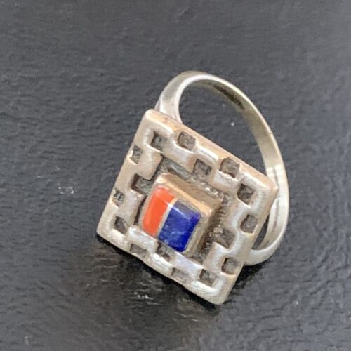 Native American Women's Navajo Blue Lapis Spiny Inlay Ring | Sz 6.5 | 13166 - Masha USA