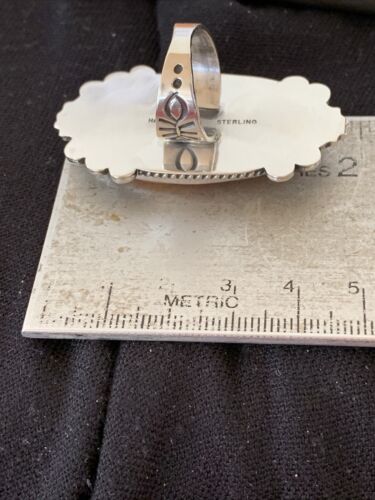 Native American Men's Navajo Spiny Oyster Ring | Sterling Silver | Sz 7 | 00998