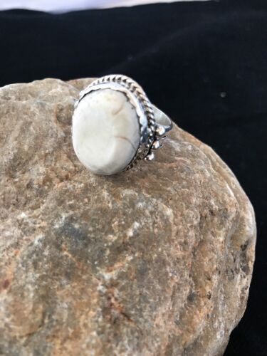 Navajo Sterling Silver Wild Horse Turquoise Ring | Yazzie | Sz 9 | 3497