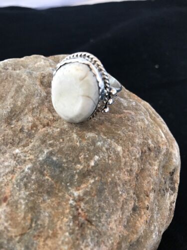 Navajo Sterling Silver Wild Horse Turquoise Ring | Yazzie | Sz 9 | 3497
