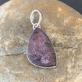 Southwestern Navajo Purple Sugilite Pendant | Sterling Silver | 1.25" | 10938