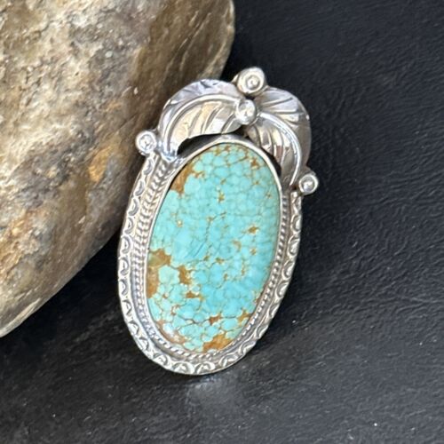 Navajo Blue Turquoise #8 Rings | Sterling Silver | Sz 10 | Authentic Native American Handmade | 14292