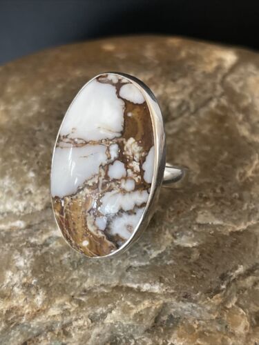 Native American Women's Navajo Wild Horse Turquoise Ring | Sterling Silver | Sz 4.5 | 10505