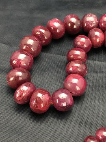 Authentic Native American Ruby Bead Necklace | Navajo Gold-Filled | 17" | Christmas Jewelry