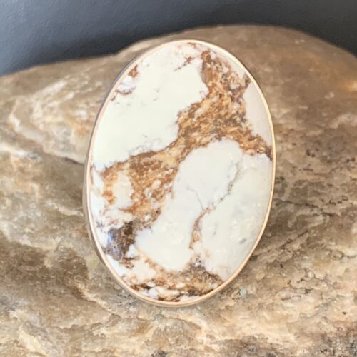 Native American Women's Wild Horse Turquoise Ring | Sz 8 | Sterling Silver | 14028