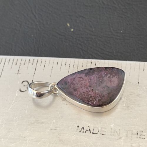 Southwestern Navajo Purple Sugilite Pendant | Sterling Silver | 1.25" | 10938