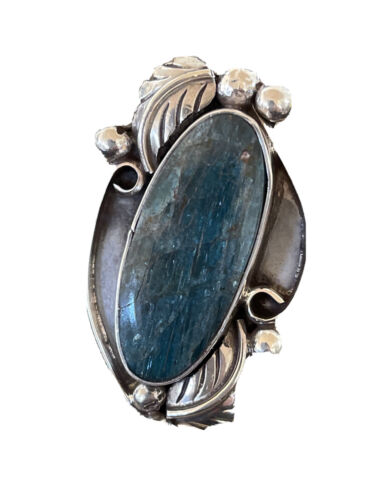Navajo Blue Lapis Ring | Sterling Silver | Sz 10 | Authentic Native American Handmade | 01204