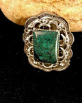 Navajo Spiderweb Turquoise Sterling Silver Men's Ring | Sz 11 Signed | Southwestern Native American | 3463