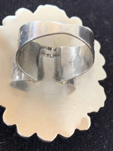 Navajo Blue Kingman Turquoise Ring | Sterling Silver | Sz 9.5 | Authentic Native American Handmade | 01644
