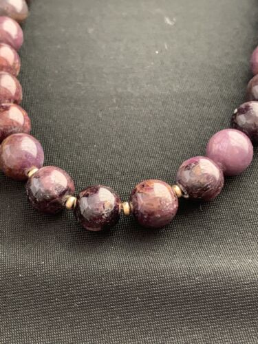 Native American Handmade Gold Filled Ruby Bead Necklace | Natural | 20" | 00186