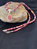 Spiny Oyster Purple Pendant Necklace | Sterling Silver | 22" | Authentic Native American Handmade | 2844