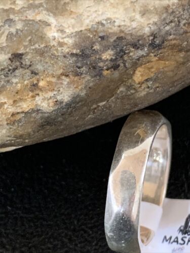Navajo Women's White Sterling Silver Ring | Sz 7 | Authentic Native American Handmade | 1734