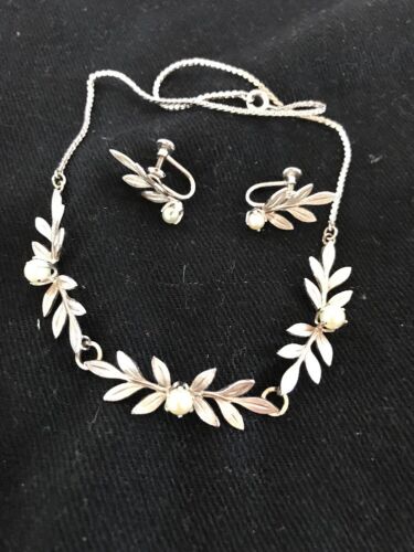 Navajo Cultured Pearls Necklace and Earrings Set | Sterling Silver | Authentic Native American Jewelry | 14647