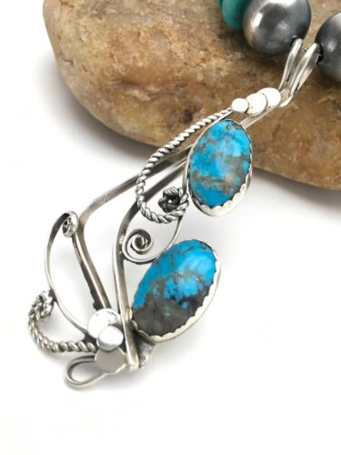 Navajo Spiny Oyster Turquoise Pendant Necklace | Sterling Silver | 22" | Authentic Native American Handmade | 2659