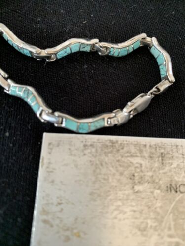 Sterling Silver Necklace with Spiderweb Turquoise & Opal Inlay Pendant | 16" | 01427