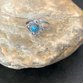 Southwestern Old Pawn Navajo Blue Turquoise Ring | Sterling Silver | Sz 7 | 10875