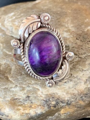 Native American Navajo Purple Sugilite Ring | Sterling Silver | Sz 10.5 | 10446 - Masha USA