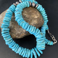 Navajo Graduated Turquoise Necklace | Sterling Silver | Authentic Native American | 21" | 13950