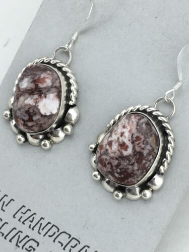 Southwestern Navajo Wild Horse Turquoise Earrings | Sterling Silver | 1" | 1323