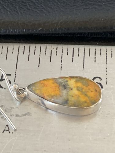 Native American Navajo Bumblebee Jasper Earrings Set | Sterling Silver | Handmade | 1564