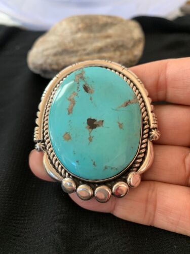 Southwestern Bolo Tie | Navajo Kingman Turquoise | Sterling Silver | Handmade by Yazzie | 2995