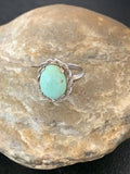 Southwestern Old Pawn Navajo Green Turquoise Ring | Sterling Silver | Sz 6 | 10815