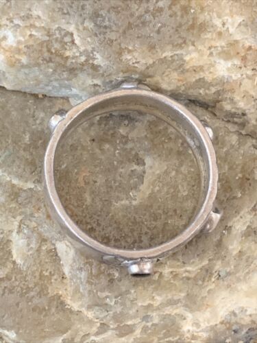 Navajo Men's Sterling Silver Black Onyx Ring | Sz 10 | Authentic Native American Old Pawn | 10802 - Masha USA