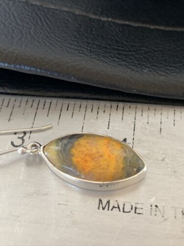Native American Women's Navajo Bumblebee Jasper Earrings Set | Sterling Silver | 1565