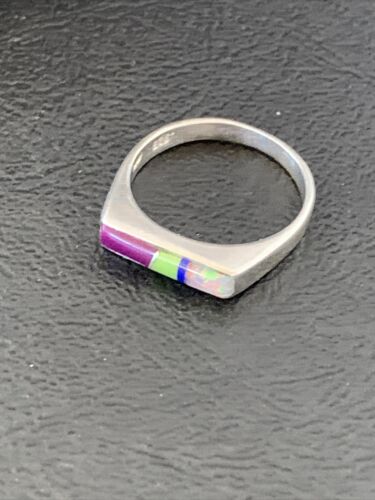 Navajo Blue Turquoise Purple Sugilite Opal Inlay Ring | Sz 7 | Authentic Native American Handmade | 11150