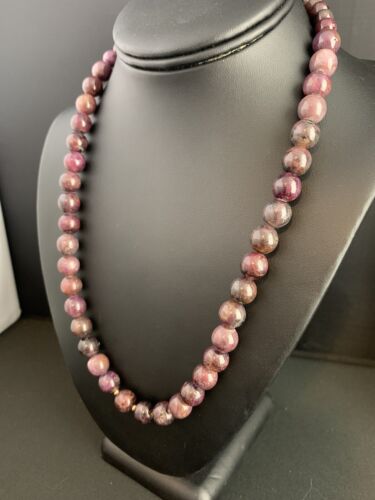 Native American Handmade Gold Filled Ruby Bead Necklace | Natural | 20" | 00186