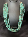 Men's XL Santo Domingo Blue Turquoise Shell 5-Strand Bead Necklace | 40" | 13186