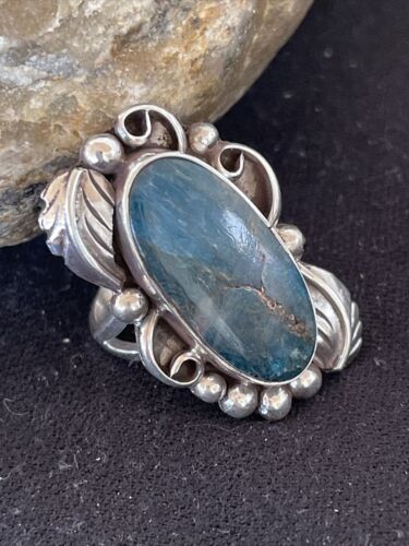 Navajo Blue Lapis Ring | Sterling Silver | Sz 10 | Authentic Native American Handmade | 1205