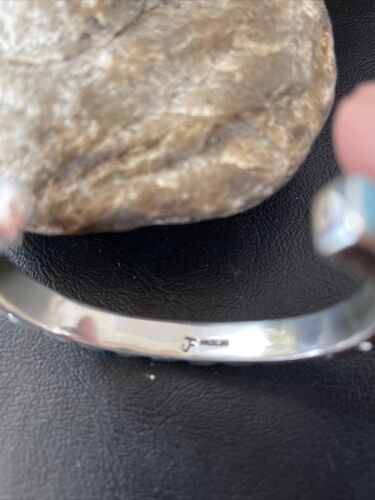 Sleeping Beauty Blue Turquoise Cuff Bracelet | Sterling Silver | Authentic Native American Handmade | 1558