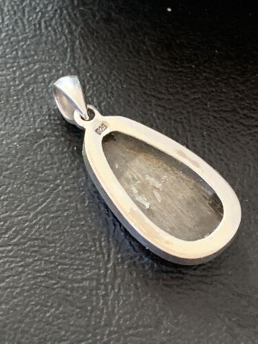 Navajo Blue Bisbee Turquoise Pendant | Sterling Silver | 1.5" | Authentic Native American Handmade | 1629