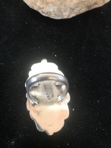 Men's Navajo Spiny Oyster Ring | Sterling Silver | Sz 8.5 | Authentic Native American Handmade | 8150