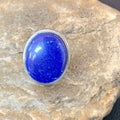 Navajo Blue Lapis Lazuli Ring | Sterling Silver | Sz 6 | Authentic Native American Handmade | 10403