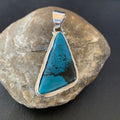 Navajo Spiderweb Turquoise Pendant | Sterling Silver | 2" | Authentic Native American Handmade | 10754