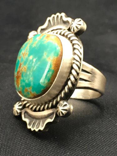 Native American Royston Turquoise Navajo Ring | Sterling Silver | Sz 7 | 4184